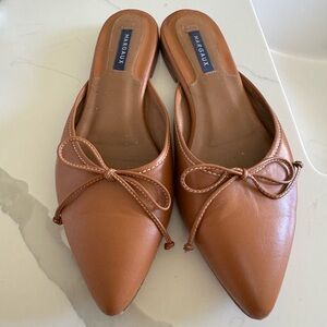 Leather brown mules soft leather